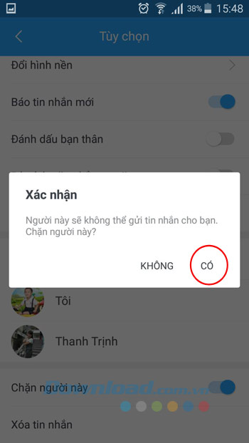 Xác nhận chặn người này