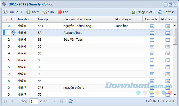 Quản lý lớp học