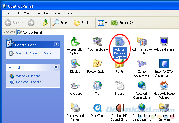 Xóa Java trên Windows XP