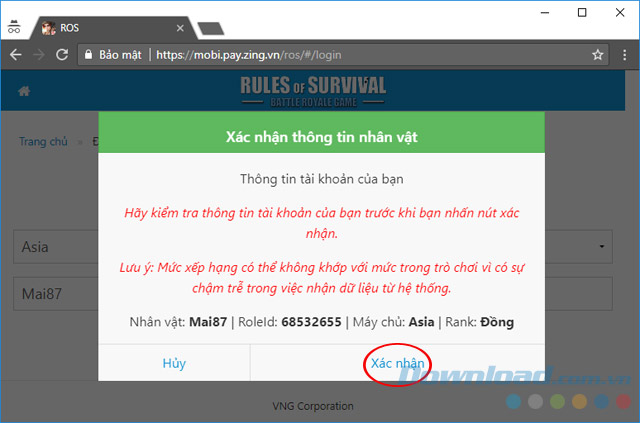 Kiểm tra tài khoản