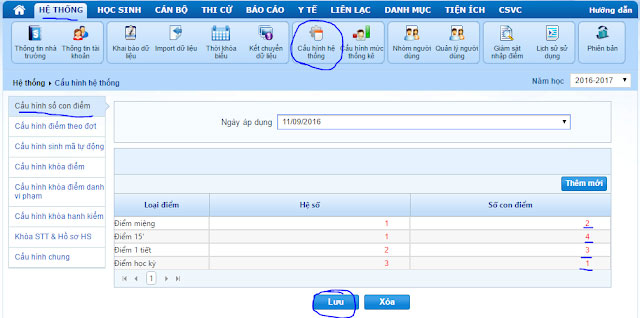 Cấu hình hệ thống