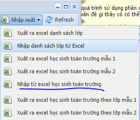 Nhập từ Excel