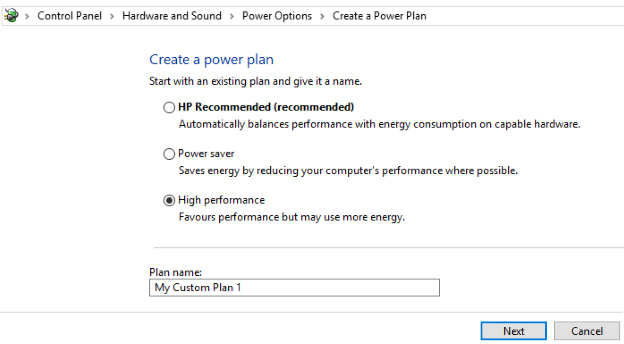 High performance mode