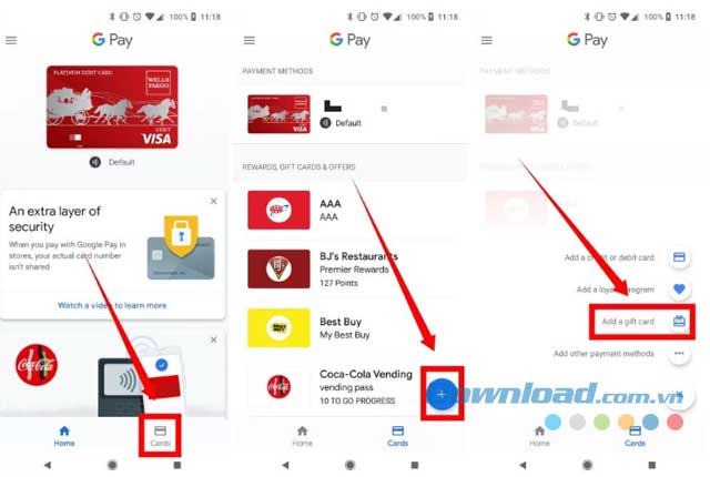 Thêm thẻ quà tặng vào Google Pay