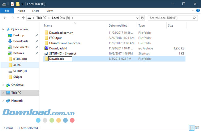 Chuyển thư mục mặc định