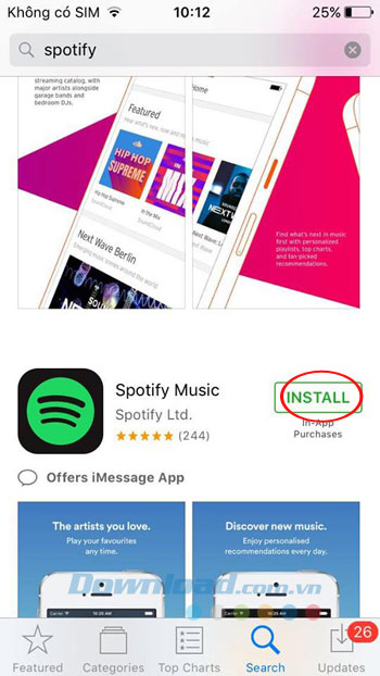 Cài đặt Spotify