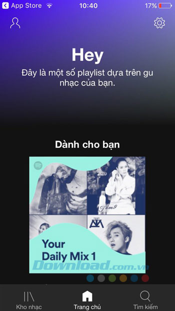 Trang chủ Spotify