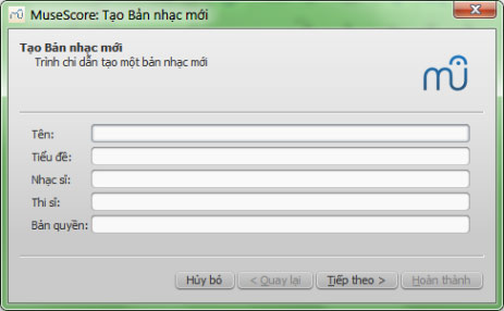 Tạo bản nhạc mới