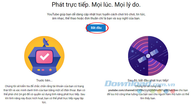 Bắt đầu LiveStream