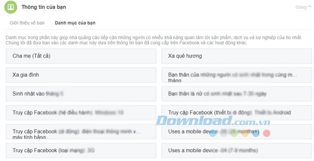 Danh mục của bạn