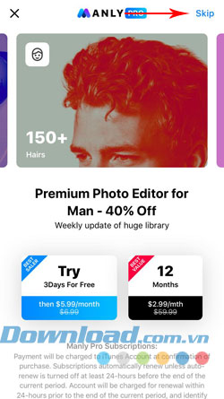 Ứng dụng chỉnh sửa ảnh cho đàn ông