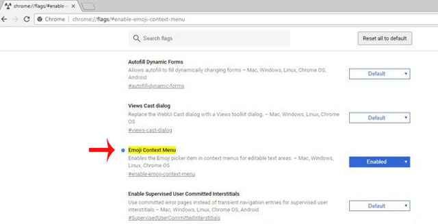Kích hoạt flag emoji