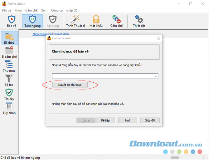 Folder Guard Sử Dụng