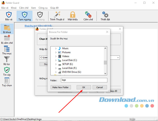 Folder Guard Sử Dụng