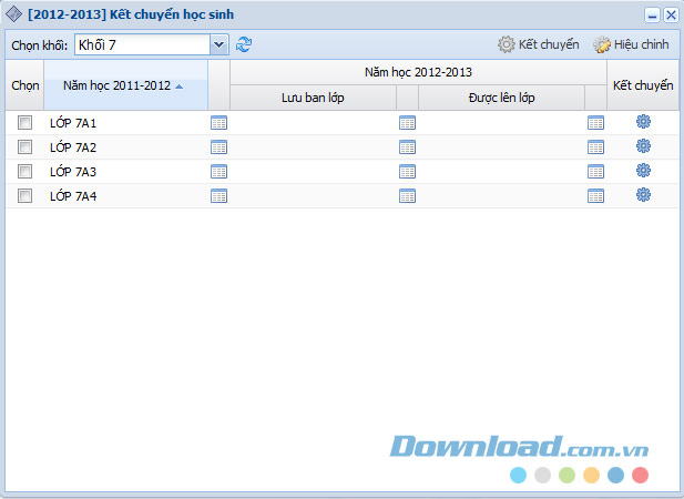 Kết chuyển học sinh