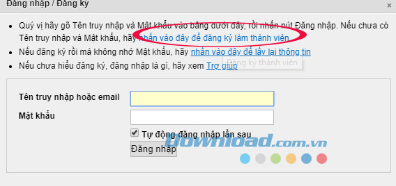 Đăng ký thành viên