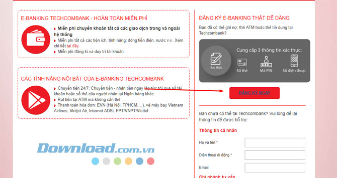 Internet Banking Techcombank