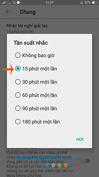 Chọn mốc thời gian
