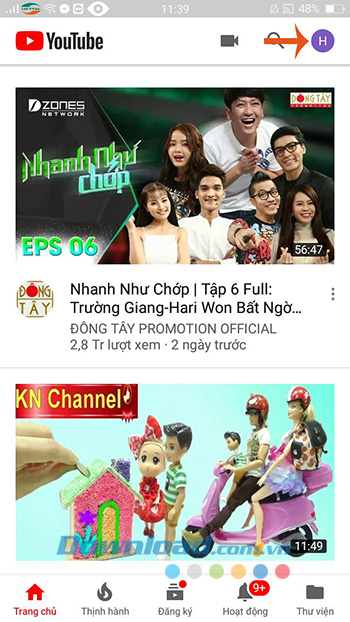 Trang chủ YouTube