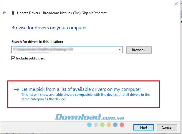 Cập nhật Driver Offline