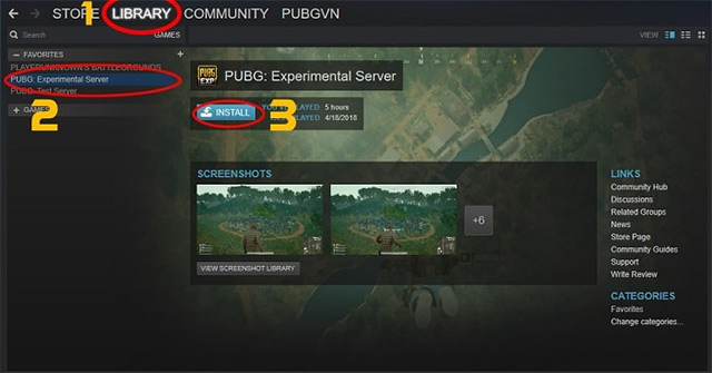 Cài đặt PUBG Experimental Server