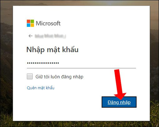Đăng nhập tài khoản Microsoft