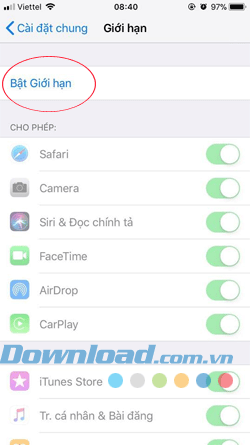 Khóa tin nhắn iPhone