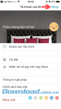 Tài khoản Trivago