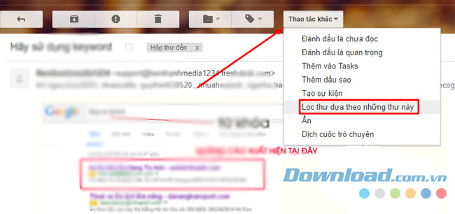 Chặn thư rác Gmail
