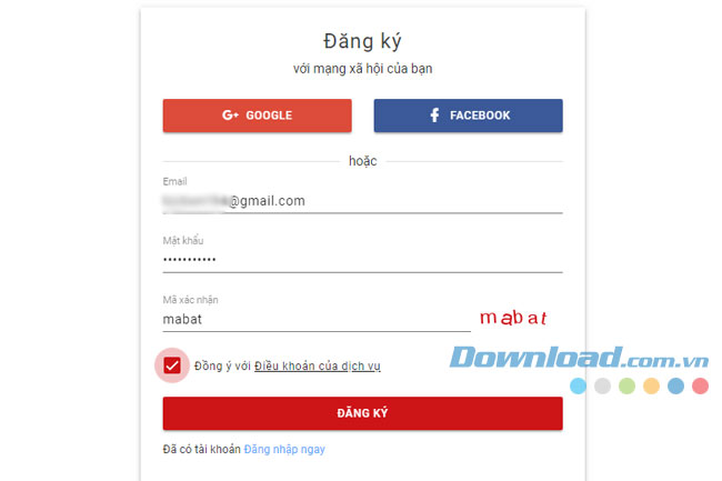 Tạo tài khoản Fshare