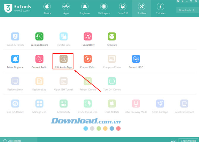 Sửa nhạc 3uTools