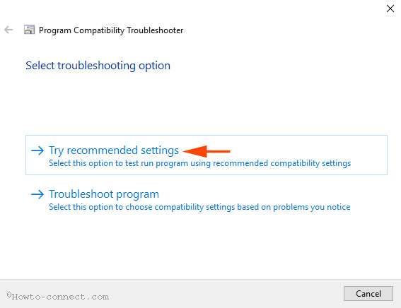 Try recommended settings