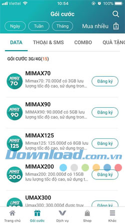 Đăng ký 3G Viettel