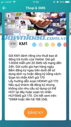 Đăng ký 3G Viettel