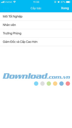 Chọn chức vụ