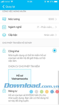 Thông tin tìm việc