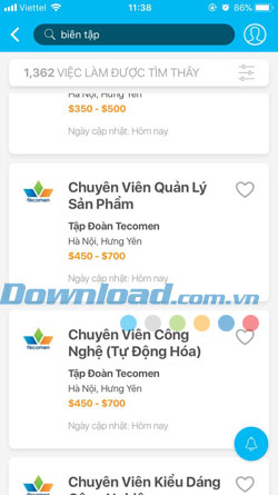 Danh sách việc làm