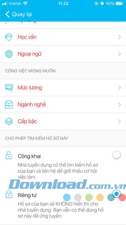 Hồ sơ xin việc Online
