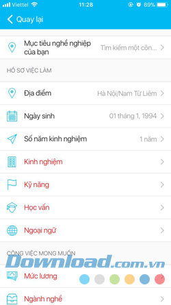 Hồ sơ xin việc Online