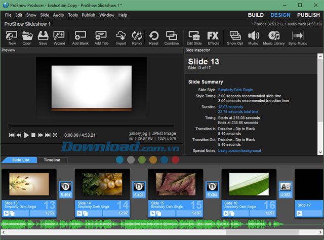 Tải chương trình về máy tính Proshow Producer