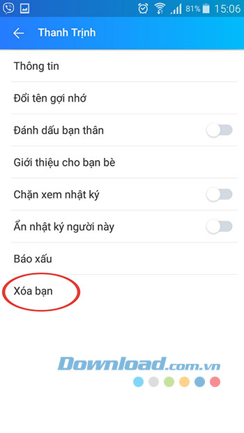 Xóa bạn