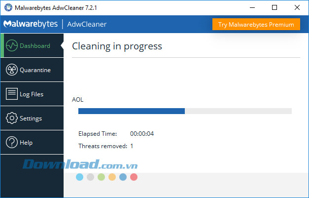 Mở file Quá trình quét
