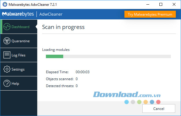 Mở file Quá trình Scan
