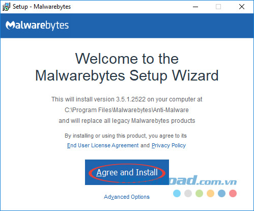 Cài đặt Malwarebytes Anti-Malware