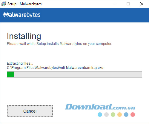 Quá trình cài đặt Malwarebytes Anti-Malware