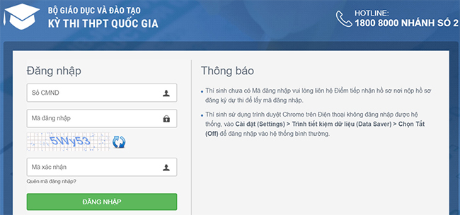 Điều chỉnh nguyện vọng xét tuyển