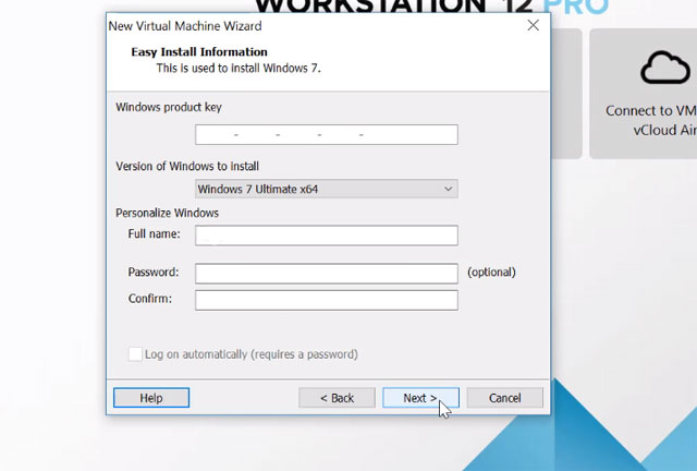 Windows 7 VNware