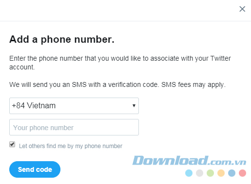 Nhập số điện thoại bảo mật