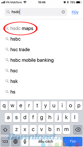 Tìm kiếm ứng dụng HSDC