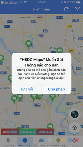Cho phép thông báo